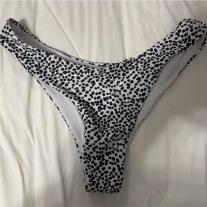 Black and White Polka Dot Bikini Bottom